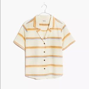 Madewell striped camp shirt